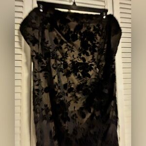 SHEIN Black and Tan Floral Dress